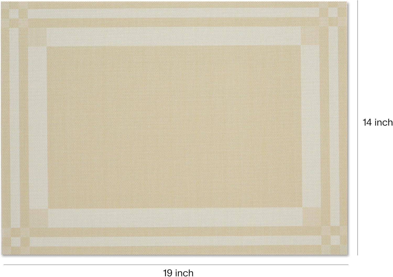 imageMartha by Martha Stewart Chilewich Handkerchief Placemats in Burnt Coral Set of 4 Easy Care Woven Tabletop Textiles IndoorOutdoor 19 x 14 RectangleWheat