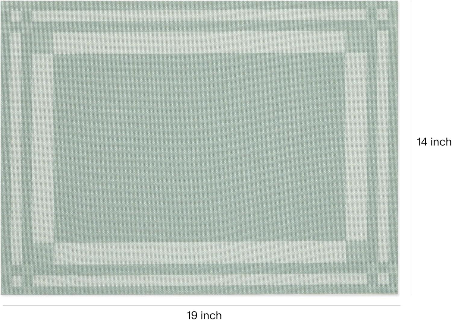 imageMartha by Martha Stewart Chilewich Handkerchief Placemats in Burnt Coral Set of 4 Easy Care Woven Tabletop Textiles IndoorOutdoor 19 x 14 RectangleAbalone