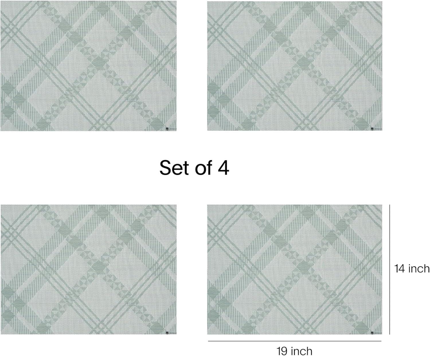 imageMartha by Martha Stewart Chilewich Ribbons Placemats in Burnt Coral Set of 4 Easy Care Woven Tabletop Textiles IndoorOutdoor 19 x 14 RectangleAbalone