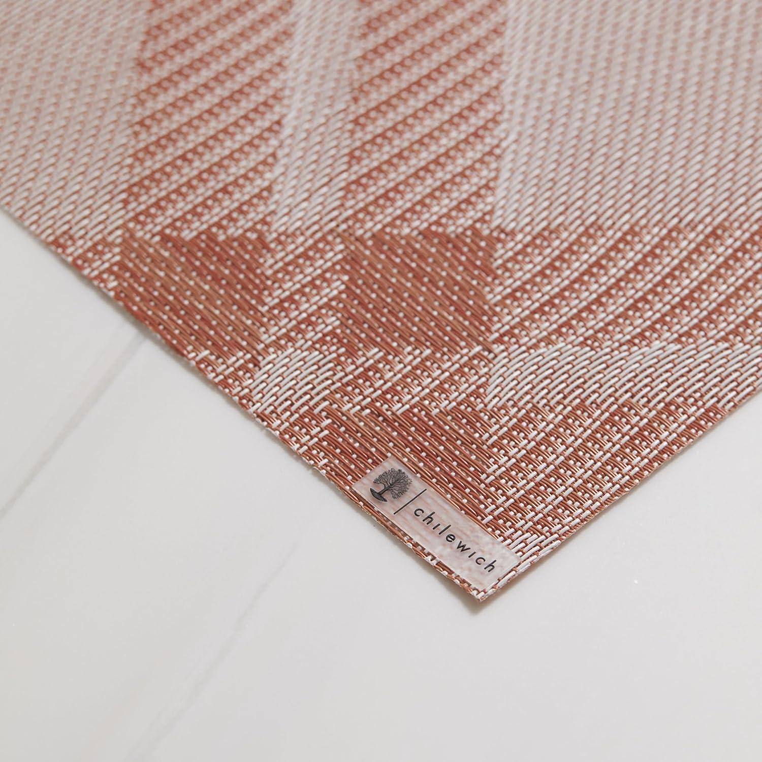 imageMartha by Martha Stewart Chilewich Ribbons Placemats in Burnt Coral Set of 4 Easy Care Woven Tabletop Textiles IndoorOutdoor 19 x 14 RectangleBurnt Coral