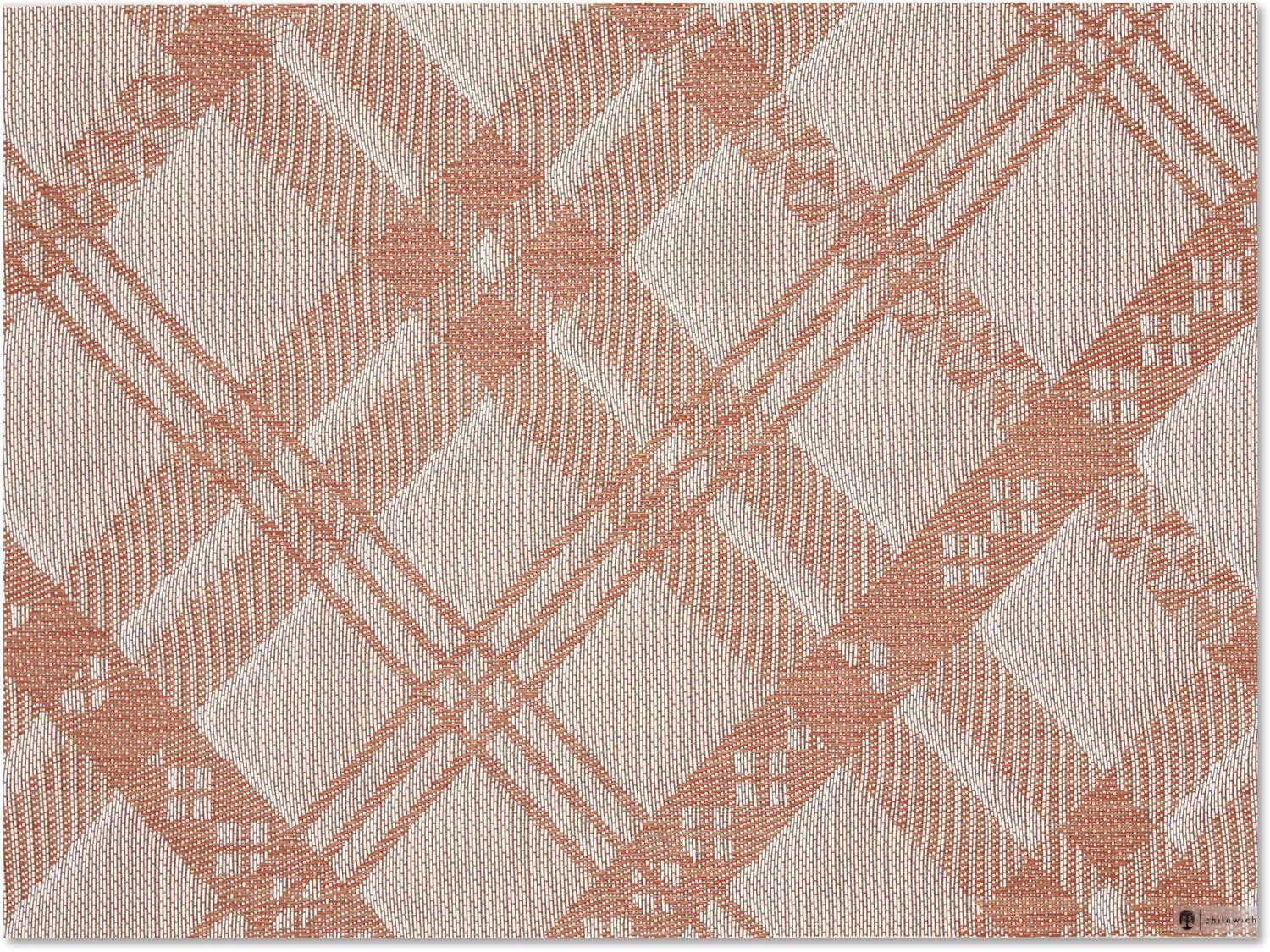 imageMartha by Martha Stewart Chilewich Ribbons Placemats in Burnt Coral Set of 4 Easy Care Woven Tabletop Textiles IndoorOutdoor 19 x 14 RectangleBurnt Coral