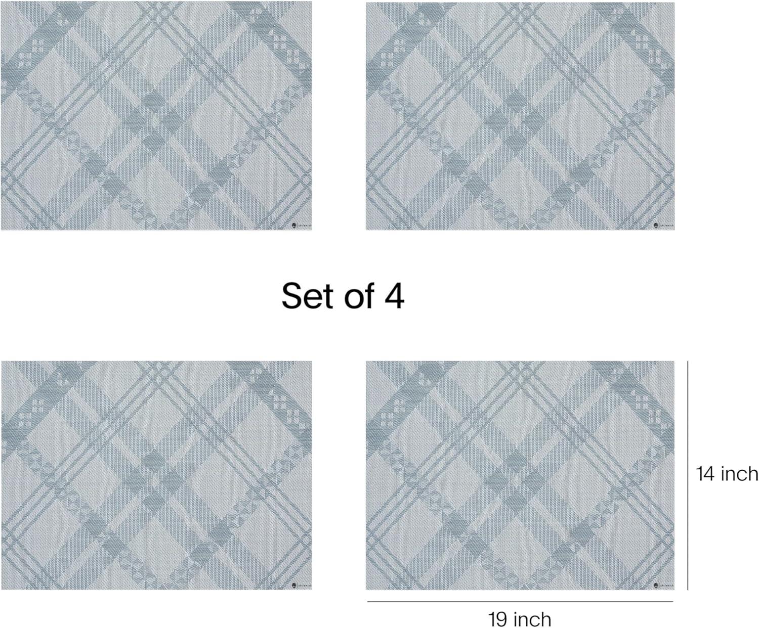 imageMartha by Martha Stewart Chilewich Ribbons Placemats in Burnt Coral Set of 4 Easy Care Woven Tabletop Textiles IndoorOutdoor 19 x 14 RectangleSea