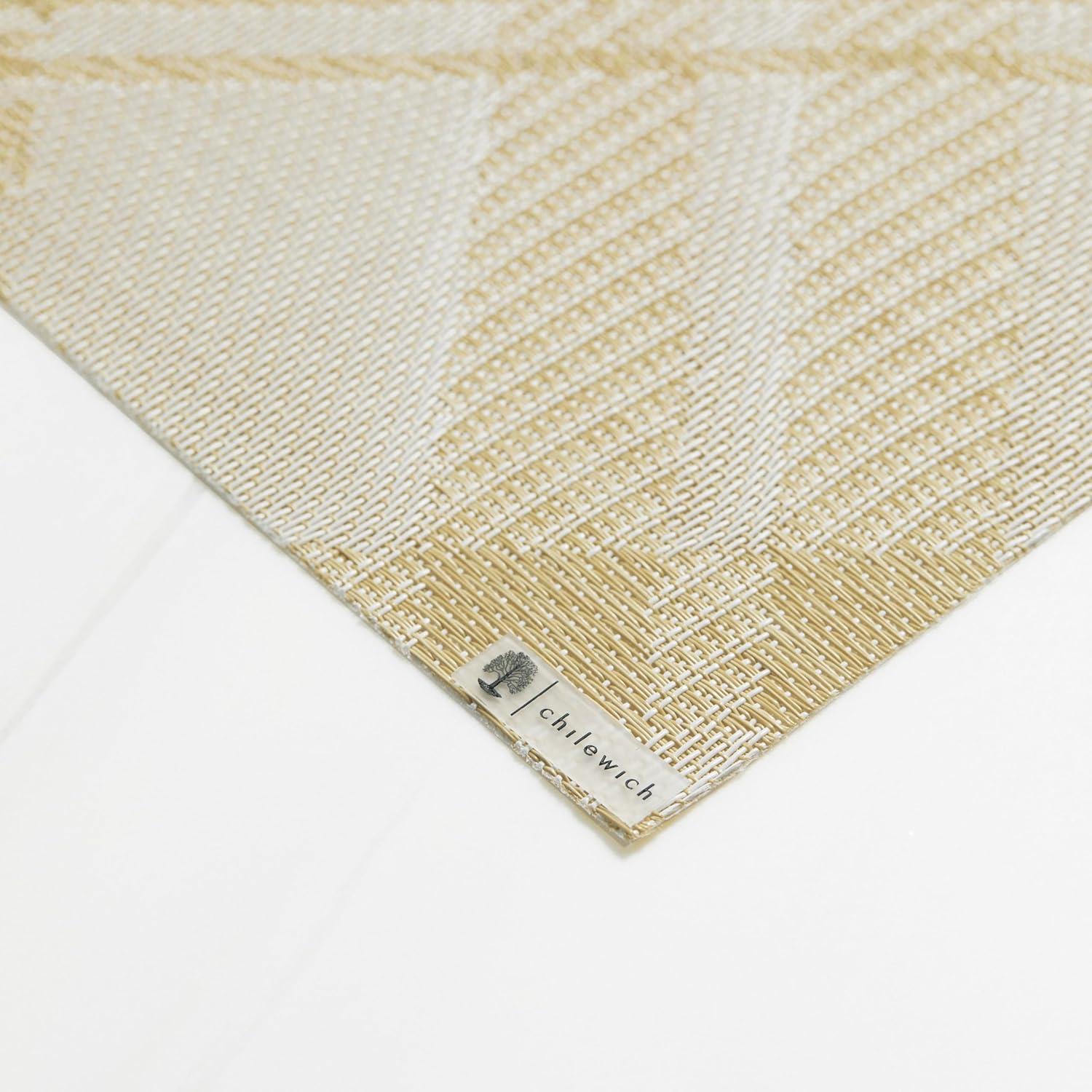 imageMartha by Martha Stewart Chilewich Ribbons Placemats in Burnt Coral Set of 4 Easy Care Woven Tabletop Textiles IndoorOutdoor 19 x 14 RectangleWheat