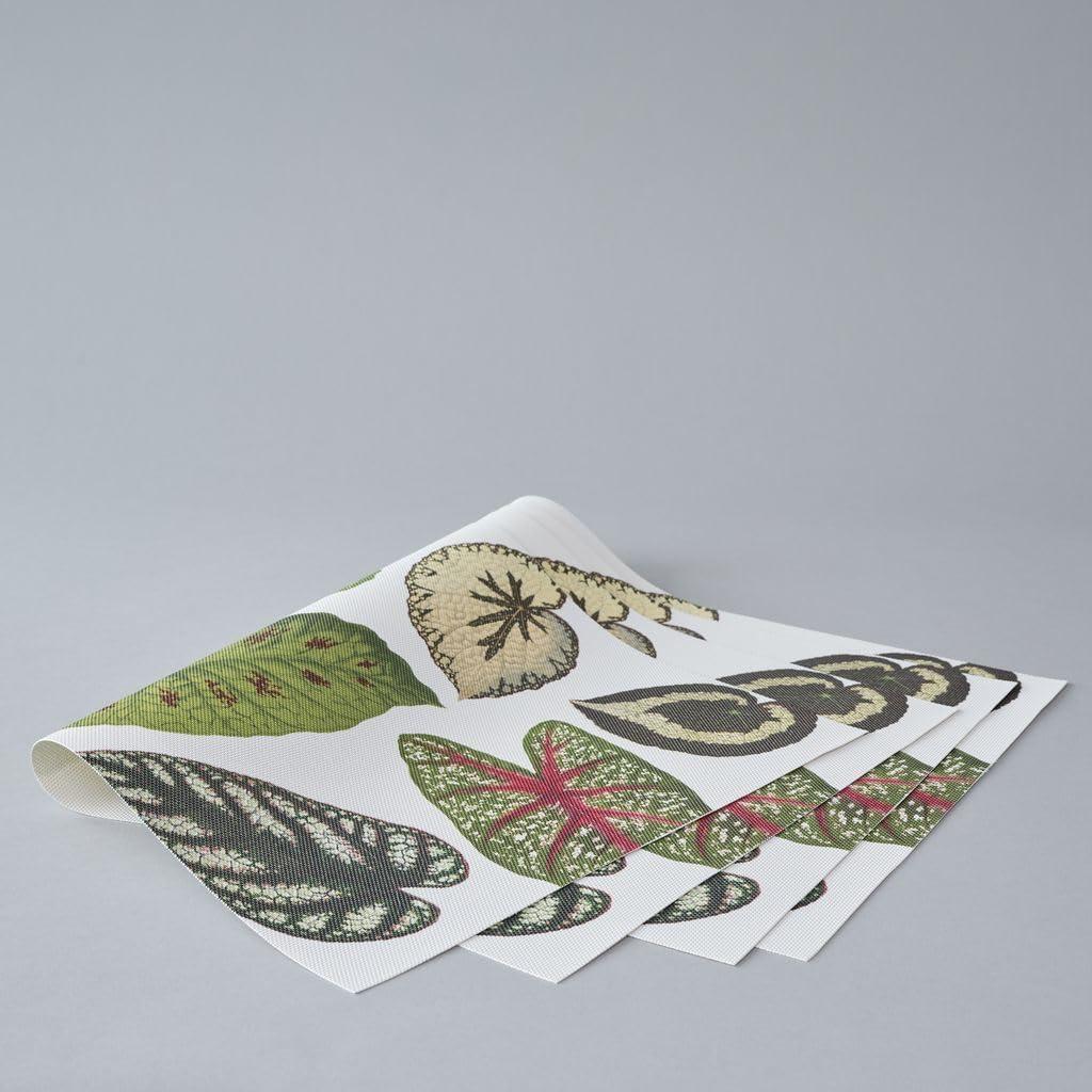 imageMartha by Martha Stewart Chilewich Scattered Leaf Placemat Set of 4 Easy Care Woven Tabletop Textile IndoorOutdoor 185 x 135 Rectangle