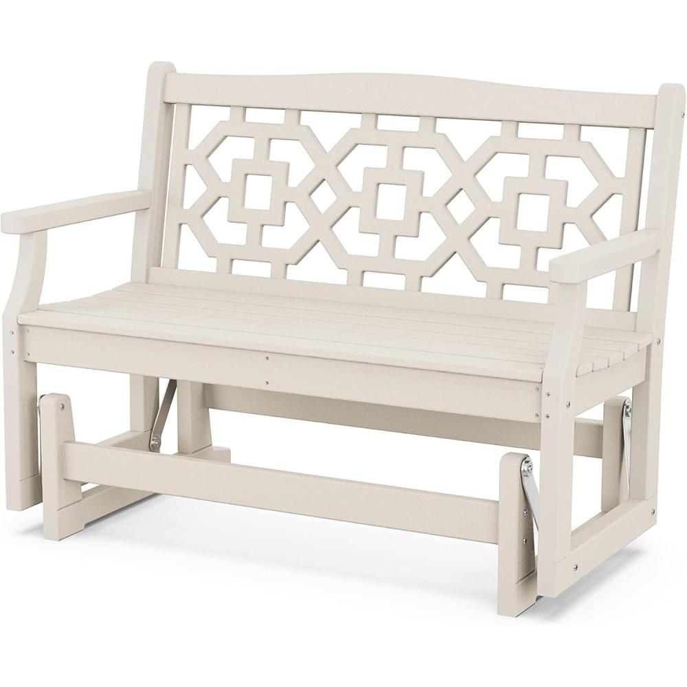 imageMartha Stewart by POLYWOOD Chinoiserie 48 Glider in SandSand