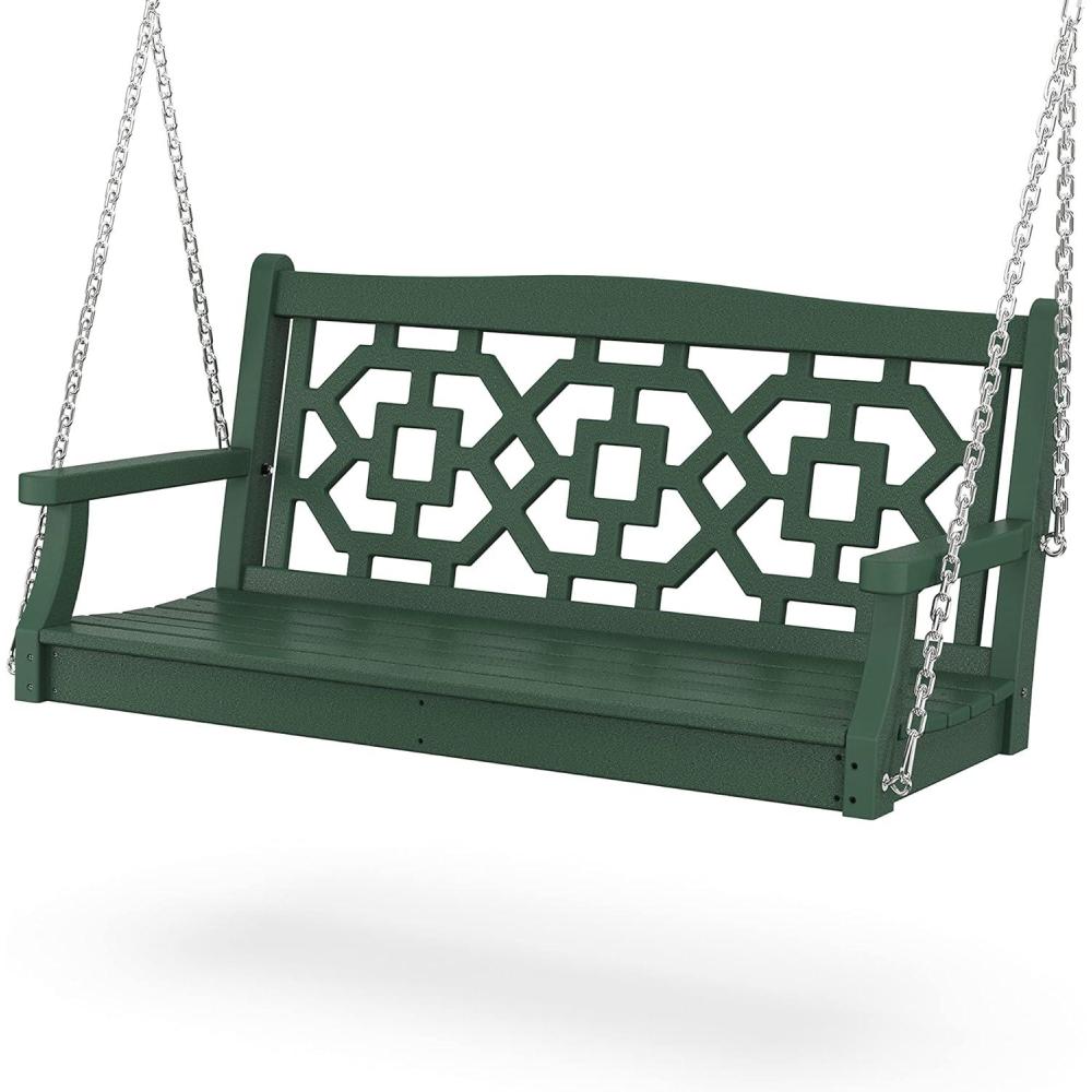 imageMartha Stewart by POLYWOOD Chinoiserie 48 Swing in SandGreen