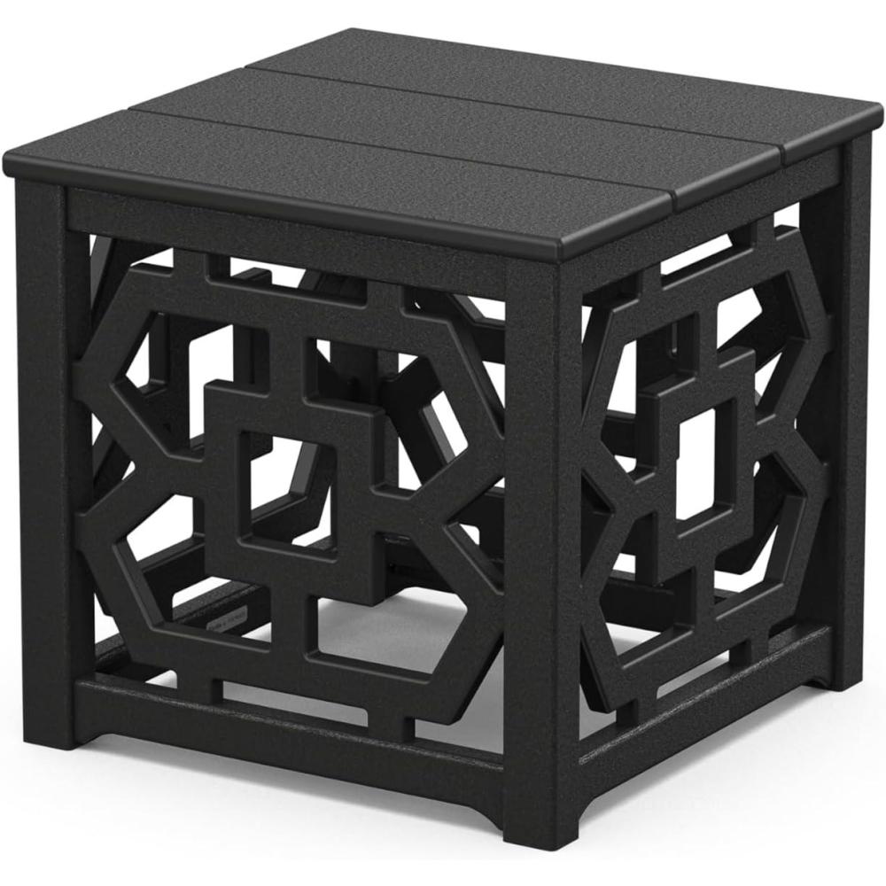 imageMartha Stewart by POLYWOOD Chinoiserie Accent Table in TeakBlack