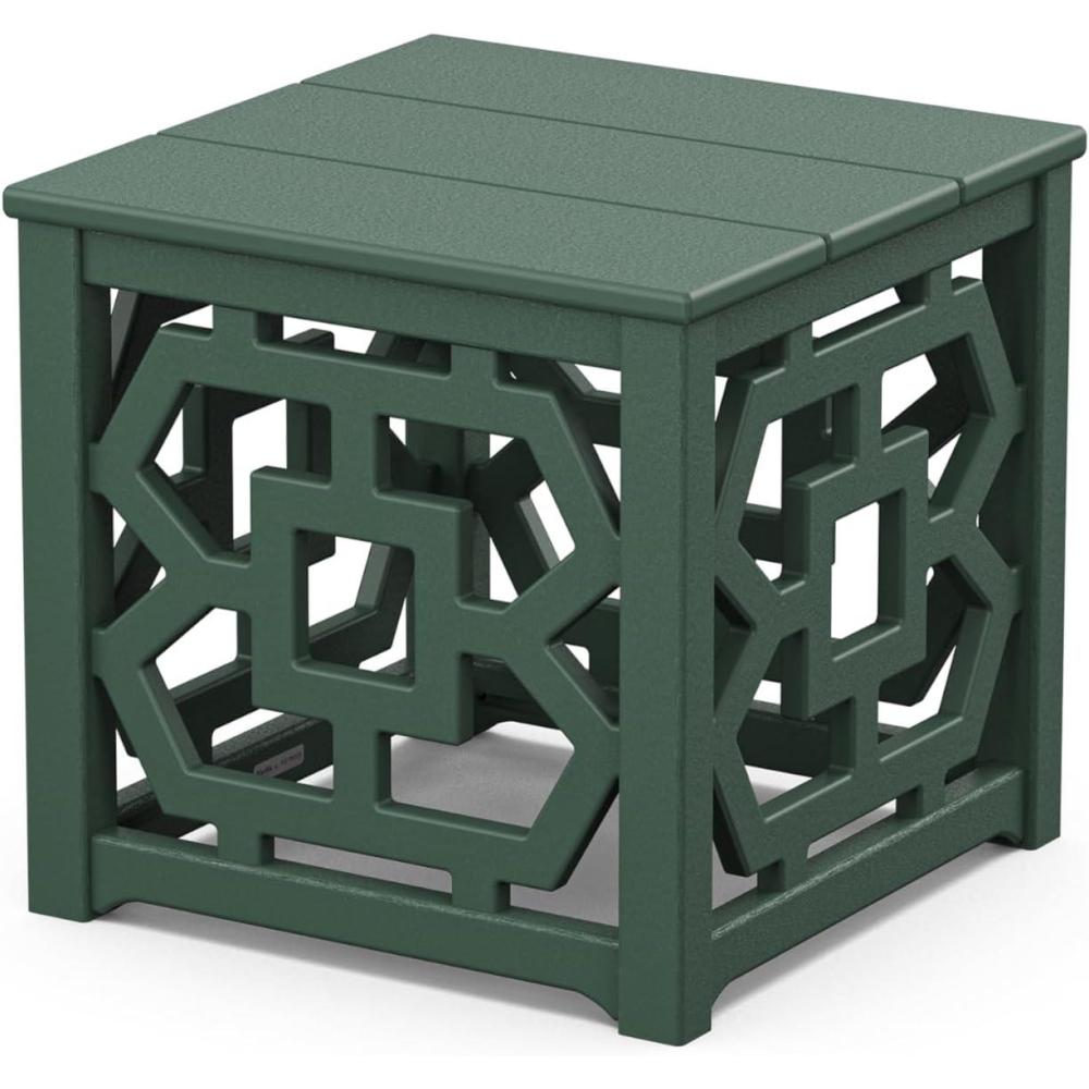 imageMartha Stewart by POLYWOOD Chinoiserie Accent Table in TeakGreen