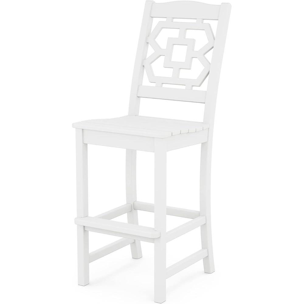imageMartha Stewart by POLYWOOD Chinoiserie Bar Side Chair in GreenWhite