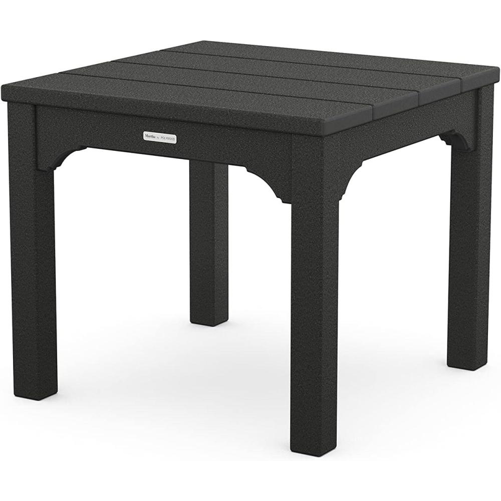imageMartha Stewart by POLYWOOD Chinoiserie End Table in WhiteBlack