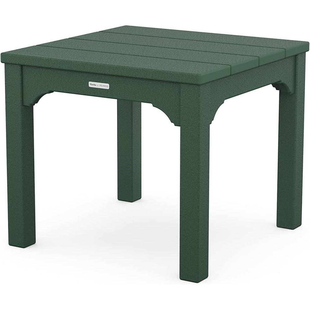 imageMartha Stewart by POLYWOOD Chinoiserie End Table in WhiteGreen