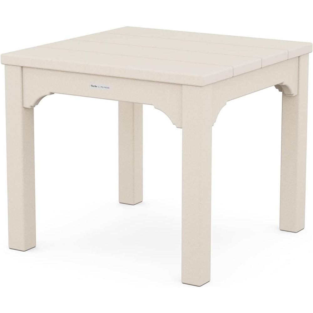 imageMartha Stewart by POLYWOOD Chinoiserie End Table in WhiteSand