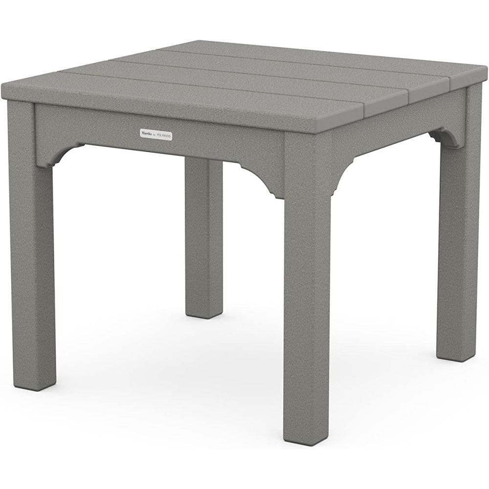 imageMartha Stewart by POLYWOOD Chinoiserie End Table in WhiteSlate Grey