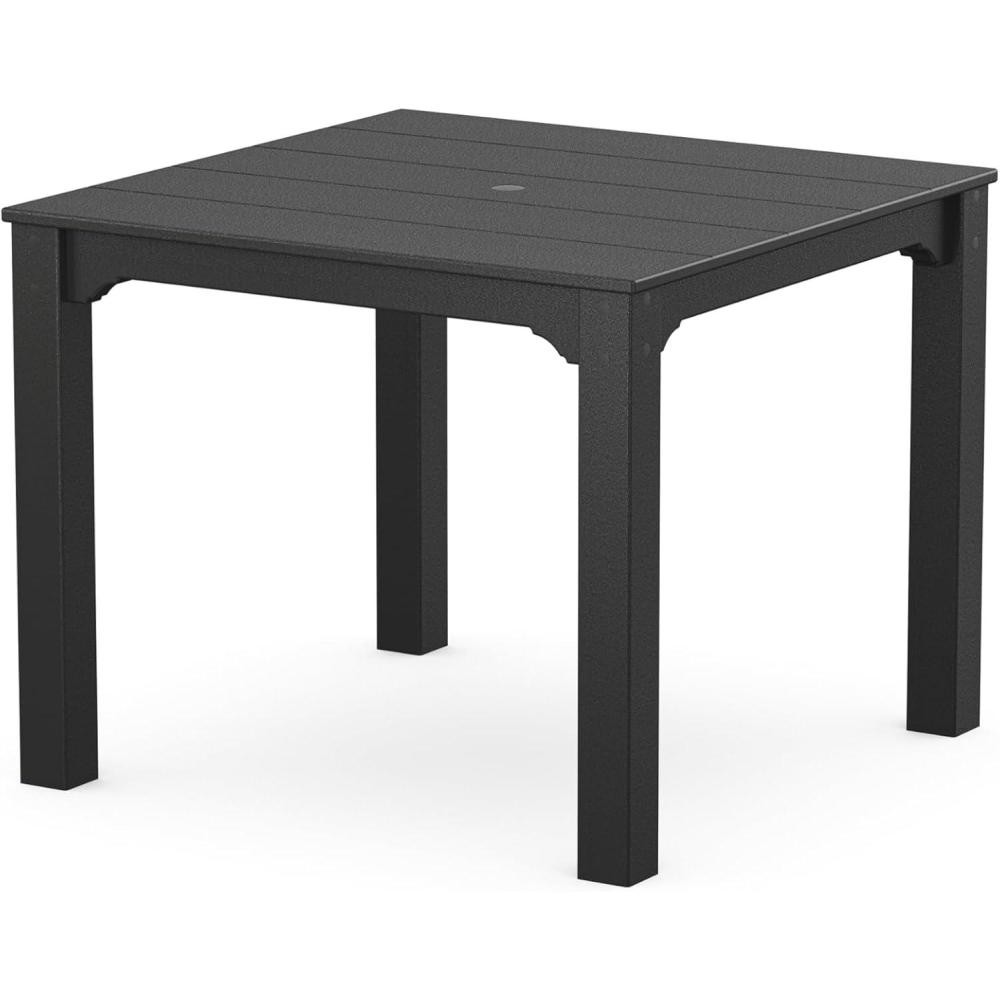 imageMartha Stewart by POLYWOOD Chinoiserie Parsons 38 Square Dining Table in BlackBlack
