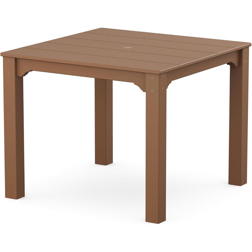 imageMartha Stewart by POLYWOOD Chinoiserie Parsons 38 Square Dining Table in BlackTeak