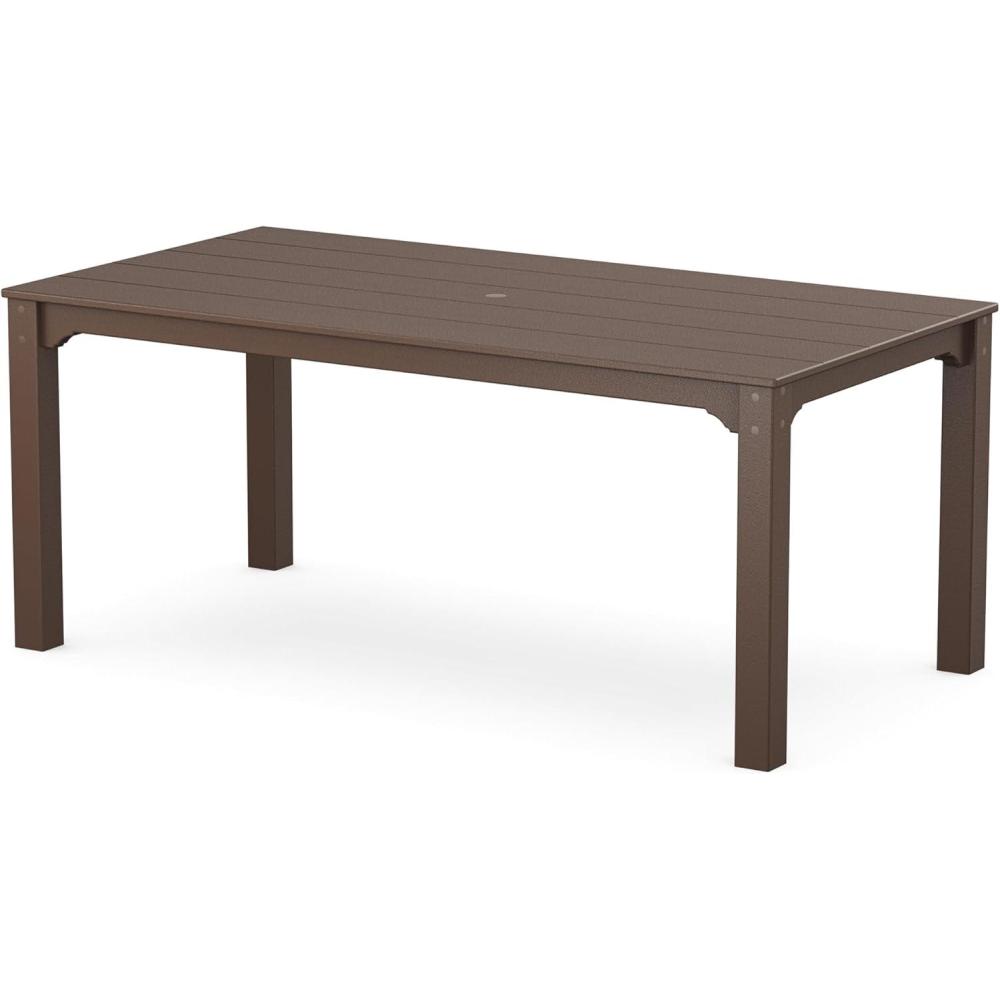 imageMartha Stewart by POLYWOOD Chinoiserie Parsons 38 x 72 Dining Table in WhiteMahogany