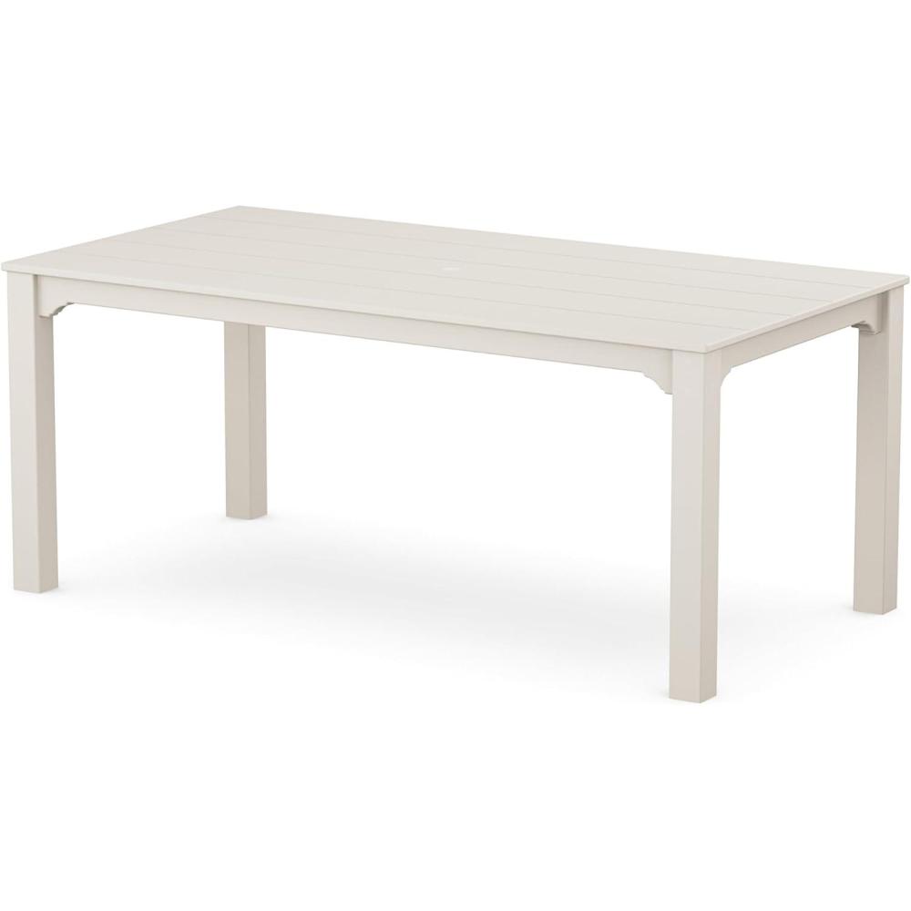 imageMartha Stewart by POLYWOOD Chinoiserie Parsons 38 x 72 Dining Table in WhiteSand