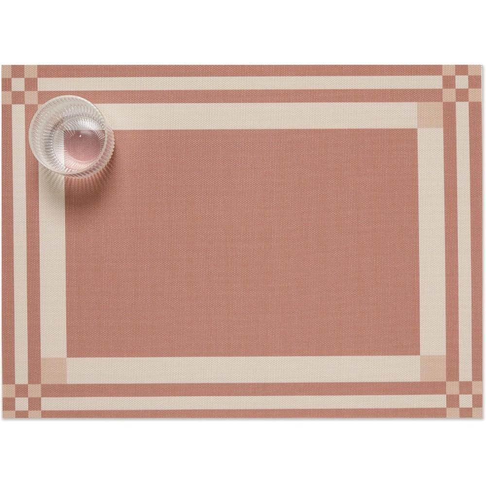 imageMartha by Martha Stewart Chilewich Handkerchief Placemats in Burnt Coral Set of 4 Easy Care Woven Tabletop Textiles IndoorOutdoor 19 x 14 RectangleBurnt Coral