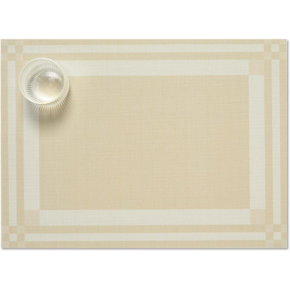 imageMartha by Martha Stewart Chilewich Handkerchief Placemats in Burnt Coral Set of 4 Easy Care Woven Tabletop Textiles IndoorOutdoor 19 x 14 RectangleWheat