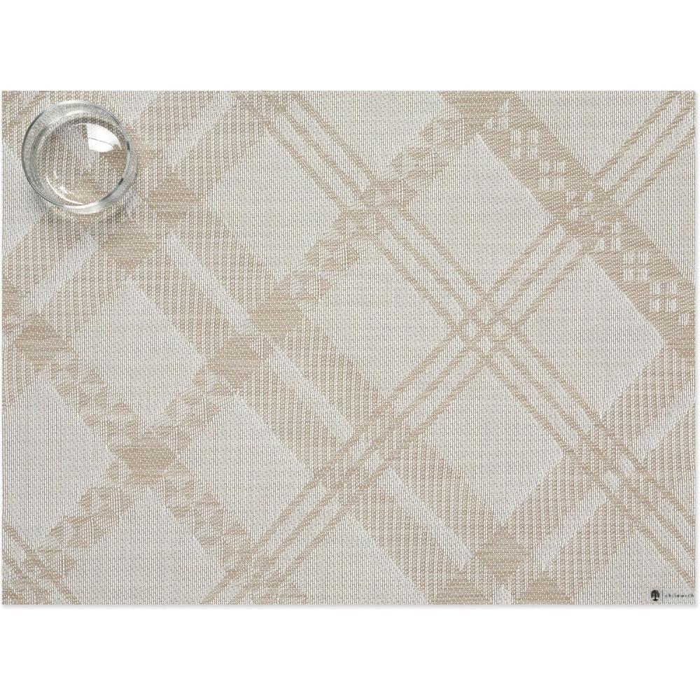 imageMartha by Martha Stewart Chilewich Ribbons Placemats in Burnt Coral Set of 4 Easy Care Woven Tabletop Textiles IndoorOutdoor 19 x 14 RectangleFlax