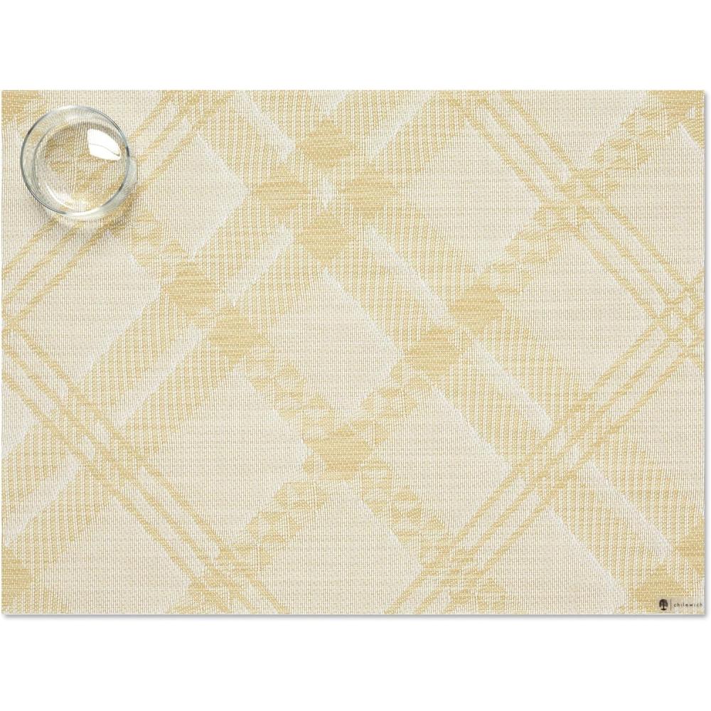 imageMartha by Martha Stewart  Chilewich Ribbons Placemats in Burnt Coral  Set of 4  Easy Care Woven Tabletop Textiles  IndoorOutdoor  19 x 14 RectangleWheat