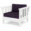 White / Navy Linen