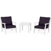 White / Navy Linen