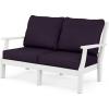 White / Navy Linen