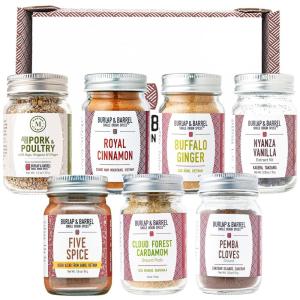 Martha Stewart Spice Trio – Elevate Every Meal! Three Signature Blends Featuring Single-Origin Spices from Burlap & Barrel – Perfect for Beef, Lamb, Pork, Poultry & Seafood – 3 Full Size Jars(7-Spice Baking Set)