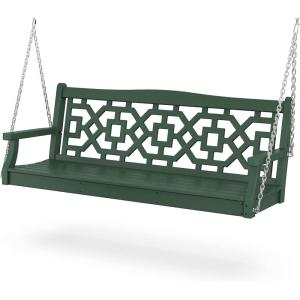 Martha Stewart by POLYWOOD® Chinoiserie 60” Swing in Slate Grey(Green)