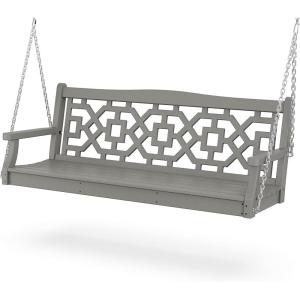 Martha Stewart by POLYWOOD® Chinoiserie 60” Swing in Slate Grey(Slate Grey)