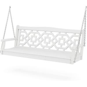 Martha Stewart by POLYWOOD® Chinoiserie 60” Swing in Slate Grey(White)