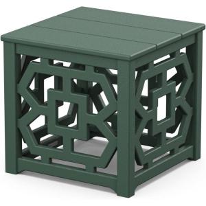 Martha Stewart by POLYWOOD® Chinoiserie Accent Table in Teak(Green)