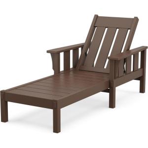 Martha Stewart by POLYWOOD® Chinoiserie Chaise Lounge in Slate Grey(Mahogany)
