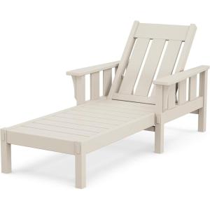 Martha Stewart by POLYWOOD® Chinoiserie Chaise Lounge in Slate Grey(Sand)