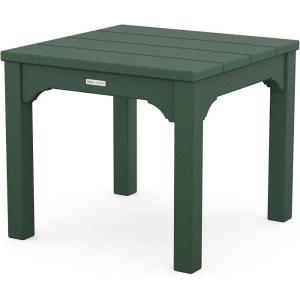 Martha Stewart by POLYWOOD® Chinoiserie End Table in White(Green)