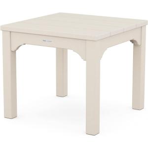 Martha Stewart by POLYWOOD® Chinoiserie End Table in White(Sand)