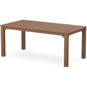 Martha Stewart by POLYWOOD® Chinoiserie Parsons 38″ x 72″ Dining Table in White(Teak)