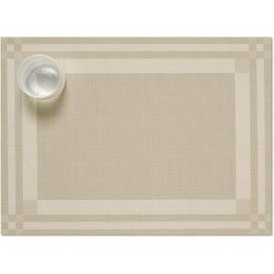 Martha by Martha Stewart | Chilewich Handkerchief Placemats in Burnt Coral – Set of 4 – Easy Care Woven Tabletop Textiles – Indoor/Outdoor – 19″ x 14″ Rectangle(Flax)