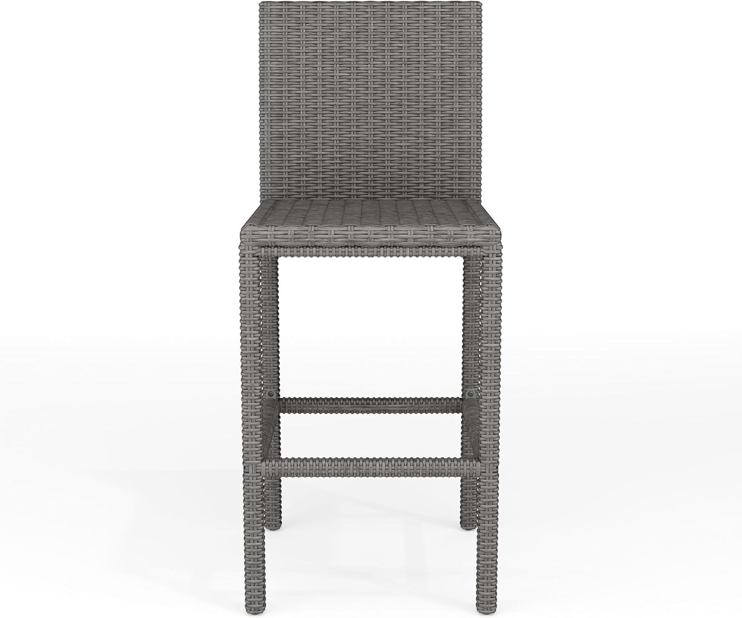 imageMartha Stewart Bedford IndoorOutdoor Patio Bar Stools with Rattan Wicker Finish in Brown Set of 2Grey