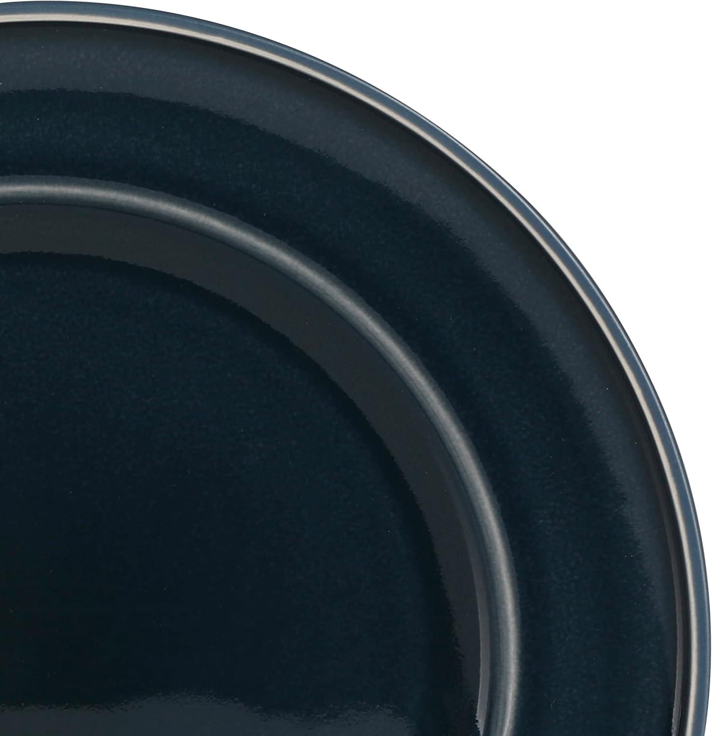 imageMartha Stewart Portillo 12 Piece Reactive Stoneware Dinnerware Set Blue
