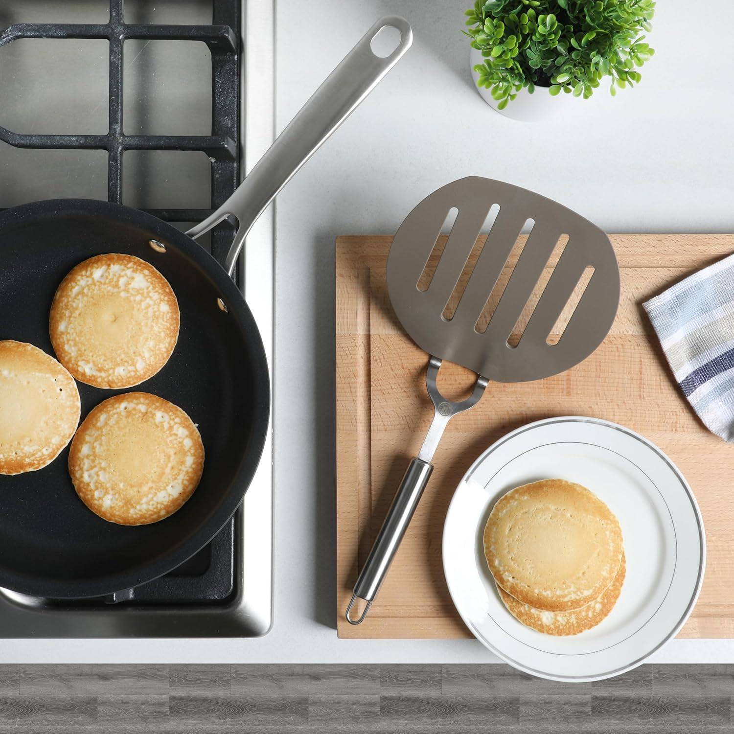 imageMartha Stewart Richburn 65 Large Slotted Pancake Turner WNylon Head and Stainless Steel Handle