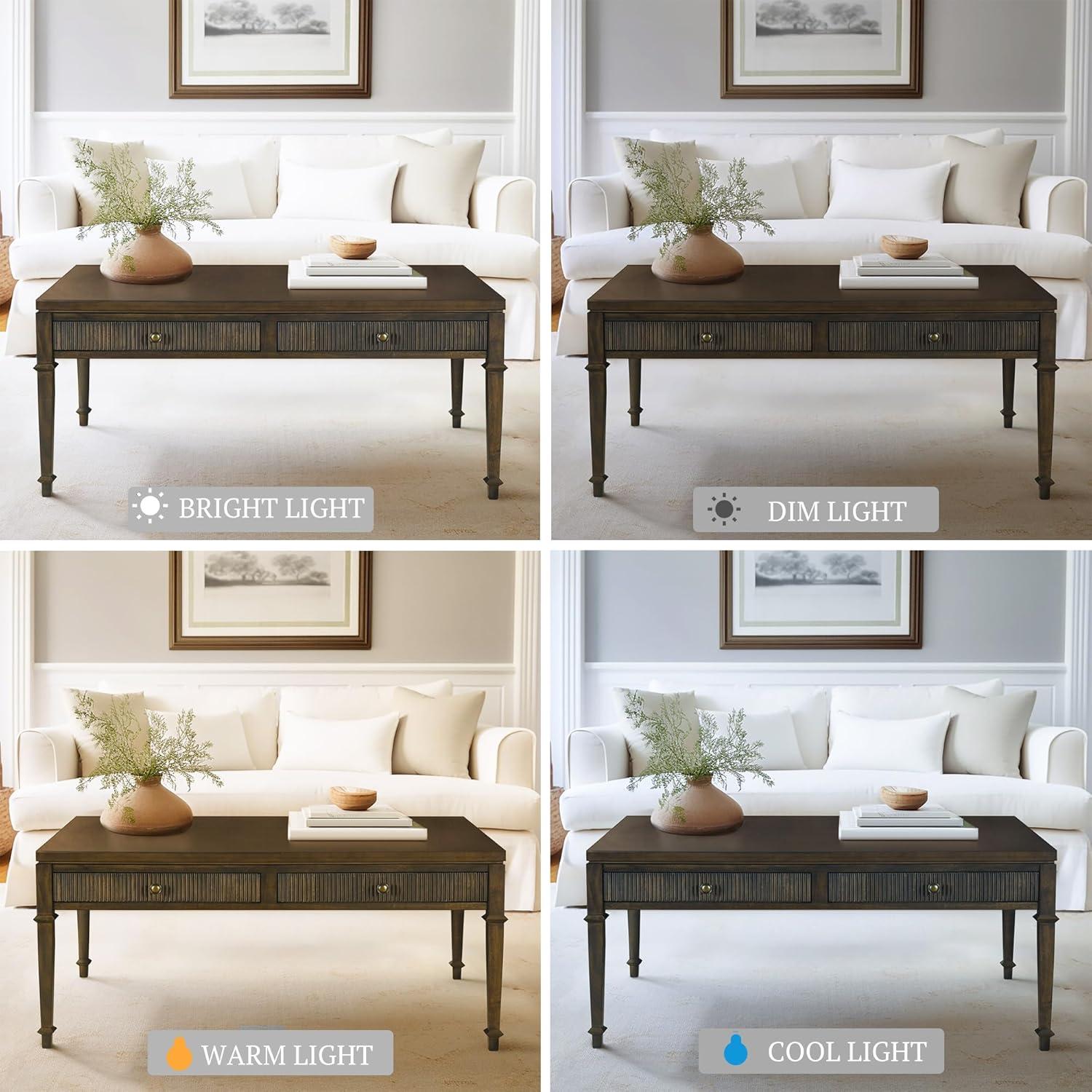 imageMartha Stewart Kena Hall Console Entryway with Storage Fluted Drawers Solid Wood Legs Cottage Inspired Sofa Table Antique Brass Knobs Coastal Living Room Furniture 475 Wide Brown44