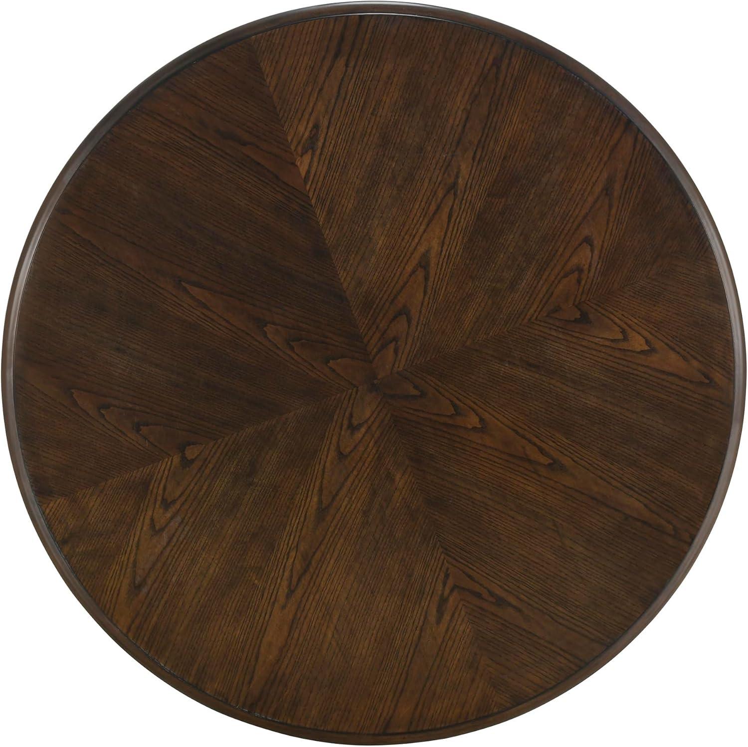imageMartha Stewart Philippe Round Coffee Table for Living Room Lily Pond Collection Coastal Coffee Table with Shelving for Storage Cottage Inspired Living Room Table 42 Wide Brown