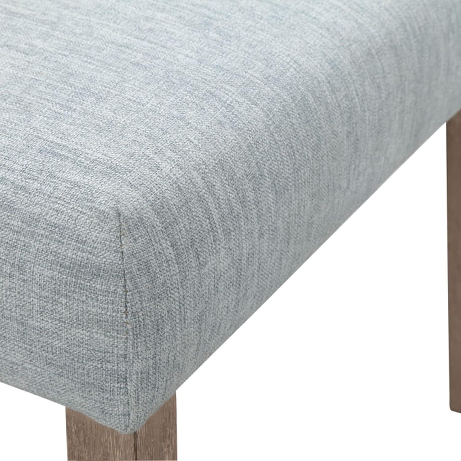 imageMartha Stewart Winfield Upholstered High Back Accent Dining Chairs Set of 2 Padded Seat Solid Wood Legs Chambray Jacquard Textured Fabric Cottage Farmhouse for Kitchen Room Light GreyWinfield Light Blue