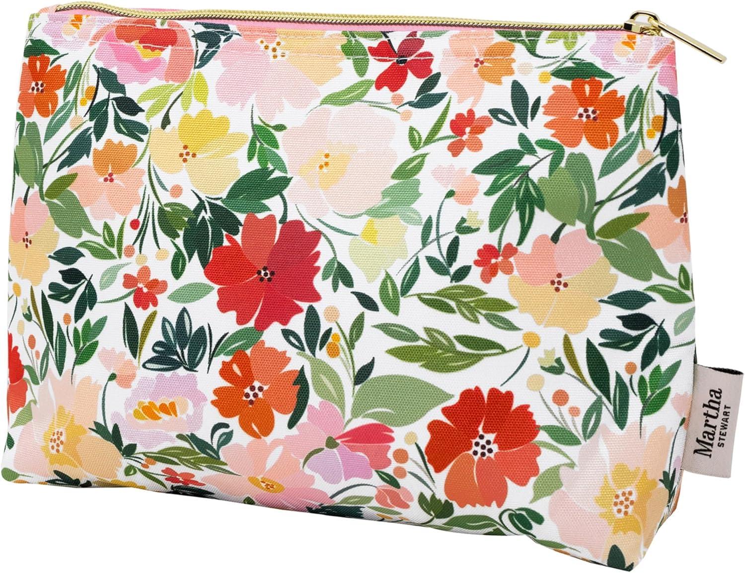 imageMartha Stewart Floral Insulated Snack Bag Keeper Set of 2 with Zipper Reusable Thermal Sandwich Bag Holder for Lunch Durable Stylish Lunch Bag Accessory Floral