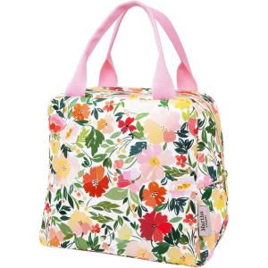 Martha Stewart Insulated Lunch Box for Women, Spacious Lunch Tote, 11″ x 6.5″ x 13.5″, Comfortable Carrying Straps & Storage Pocket (Floral)(Floral)