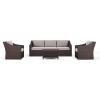 Tan Cushions/Brown Frame