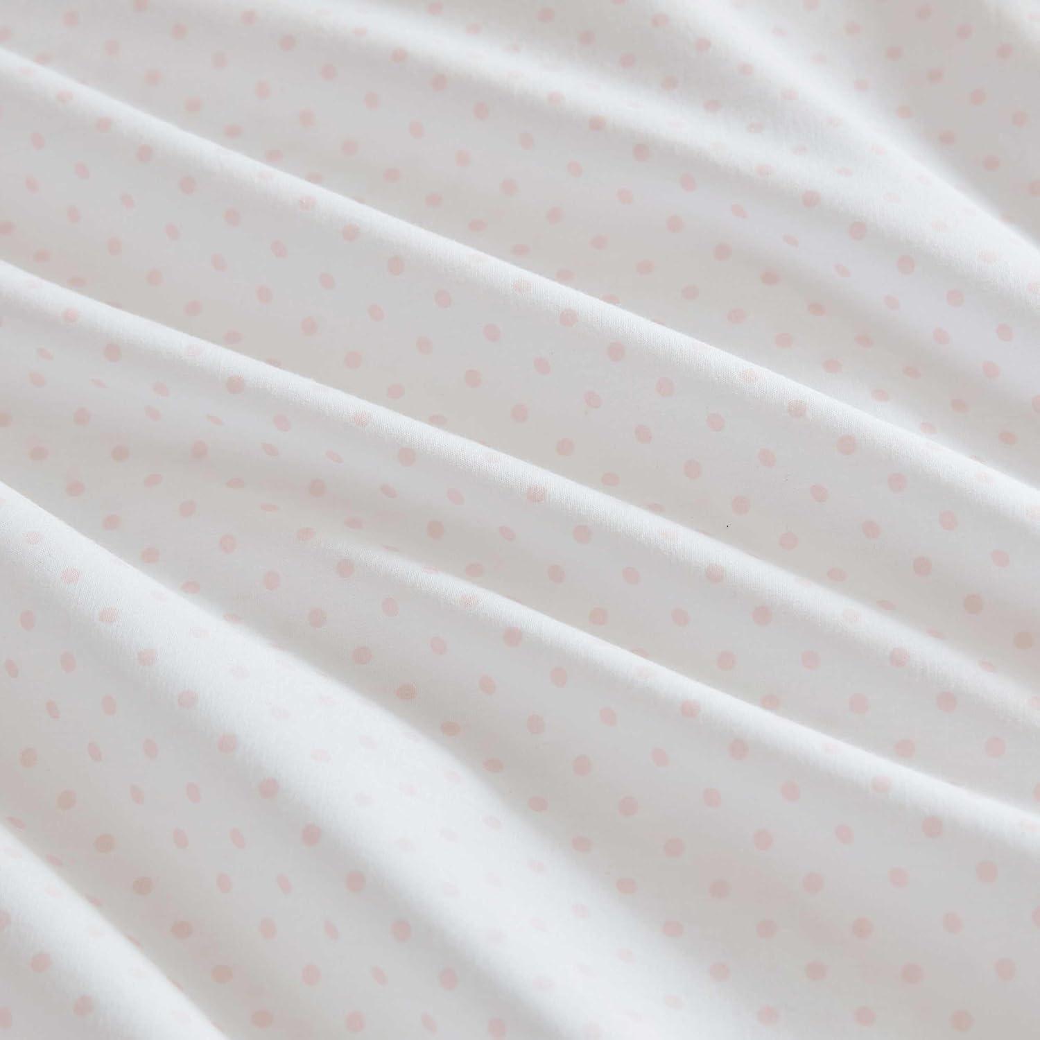 imageMartha Stewart Twin Size Sheet Set Crisp amp Tailored Sheets with a Smooth Cotton Percale Feel Striped Bed Sheets with Matching Pillowcase amp Fitted Sheet Leaf Trellis BeigePolka Dot Pink