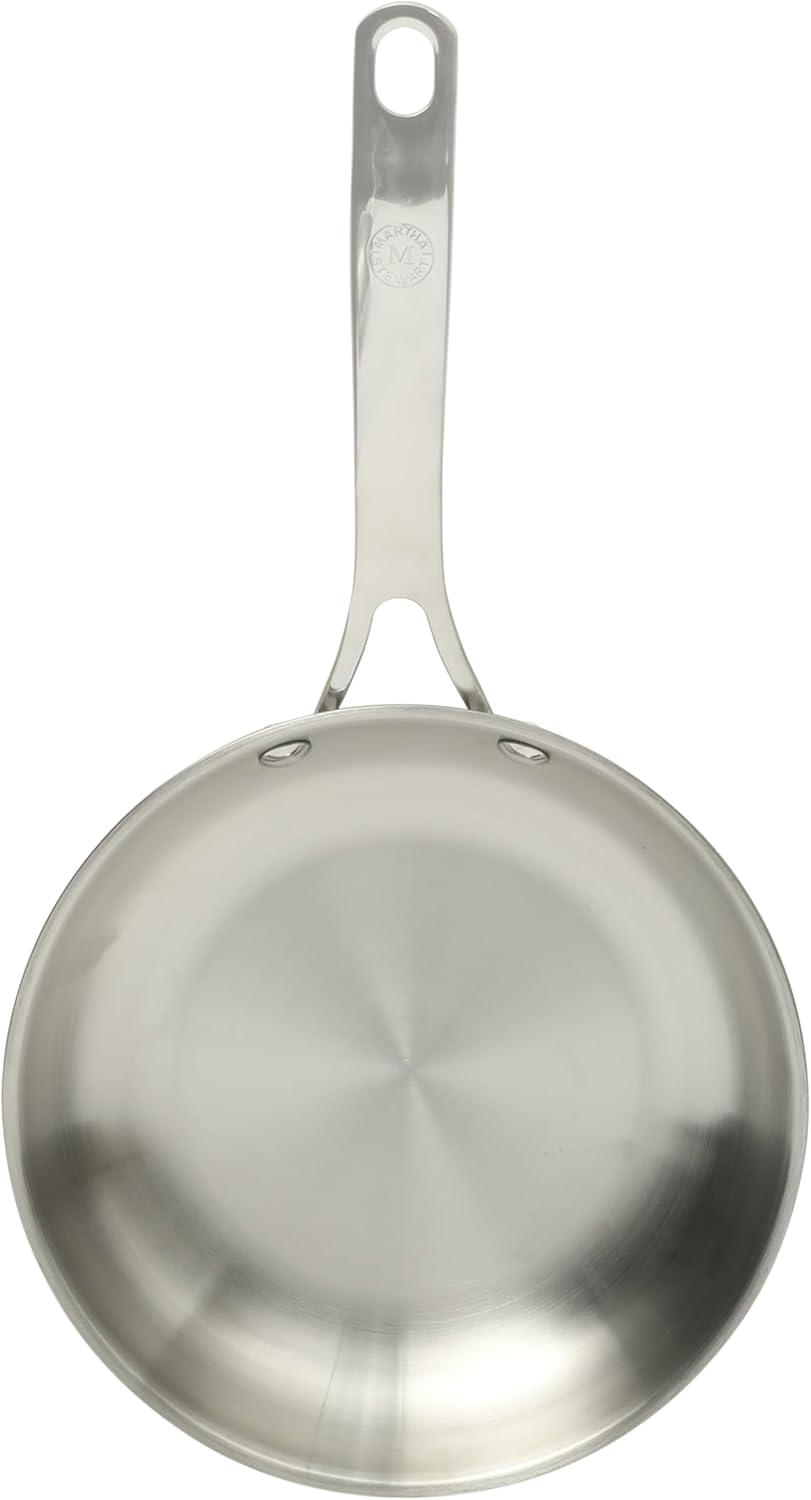 imageMartha Stewart Castelle 8 Stainless Steel Frying Pan Non Toxic Fry Pan SkilletStainless Steel
